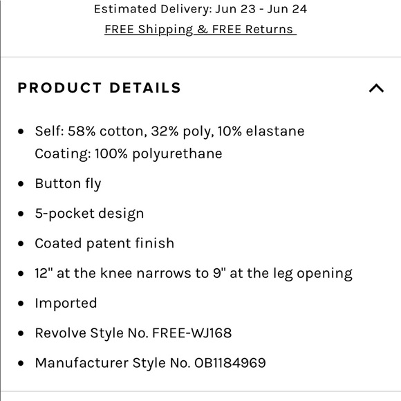 ⭐️Free People Phoenix | coated black skinny jeans - Picture 10 of 10